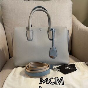 MCM Light Blue Milla Bag
